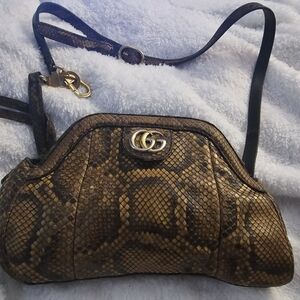 GUCCI RE(BELLE) SMALL SHOULDER PYTHON BAG
